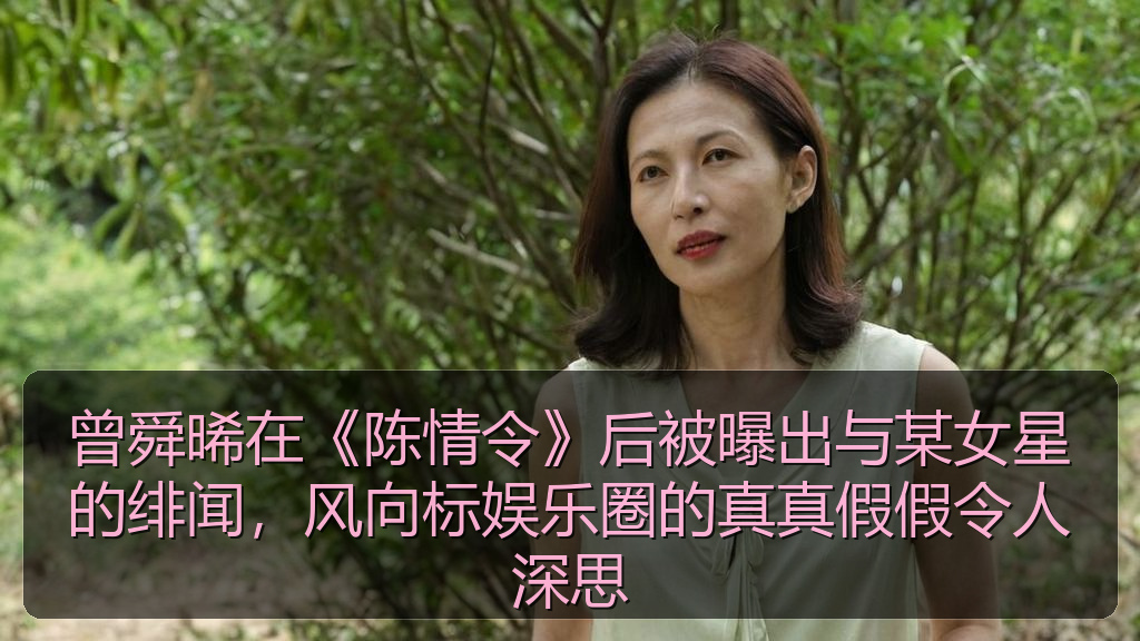 曾舜晞在《陈情令》后被曝出与某女星的绯闻，风向标娱乐圈的真真假假令人深思