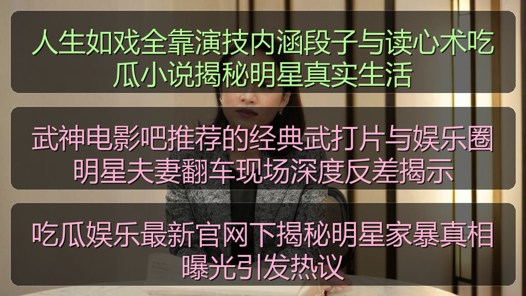 人生如戏全靠演技内涵段子与读心术吃瓜小说揭秘明星真实生活